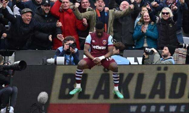 Kudus scores 10th goal of the season against Man United