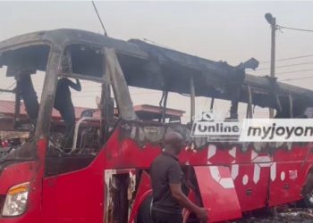 Fire outbreak at O.A. Travel and Tour station at Avenor