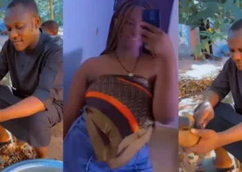 Man visiting his girlfriend’s parents for the first time asked to peel cassava