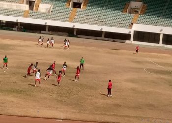 Aliu Mahama Sports Stadium pitch turns brown