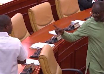 Ken Agyapong and Sylvester Tetteh in near brawl on the floor of parliament