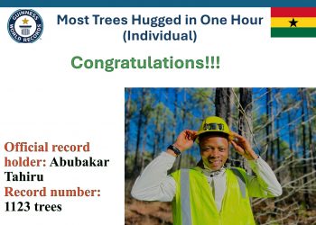 Ghanaian sets Guinness World Record for Most Trees Hugged in One Hour