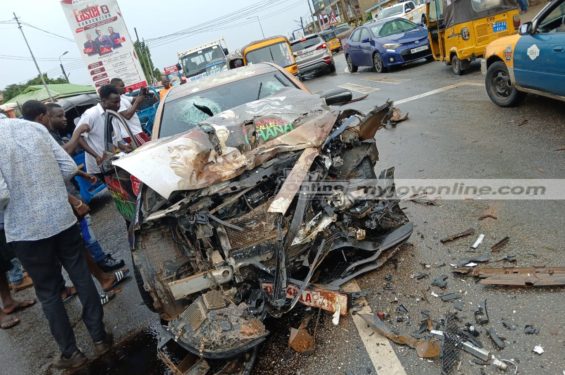 Ghanaian actor Lilwin involved in an accident at Amakom in Kumasi