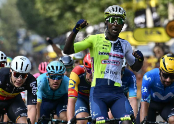 Girmay first black African to win Tour de France stage