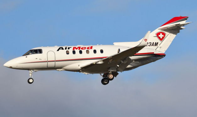 AirMed Flight N823AM indeed landed in Ghana for 5 days