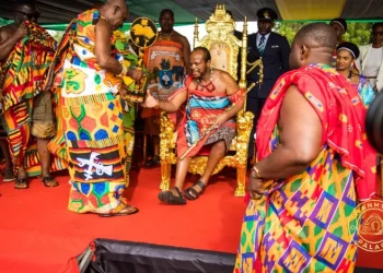 The two symbolic gifts Otumfuo presented to King of Eswatini at Manhyia Palace