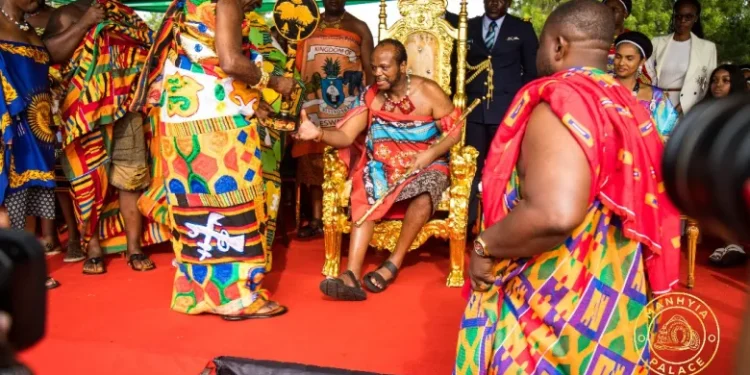 The two symbolic gifts Otumfuo presented to King of Eswatini at Manhyia Palace