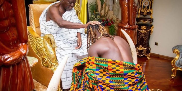 Asantehene blesses Jérémy Baffour Doku