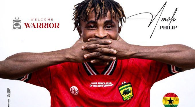 Asante Kotoko announce signing of winger Philip Amoh on a three-year deal