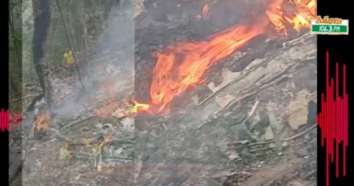 GAF helicopter crashes at Adansi Akrofuom, occupants feared dead
