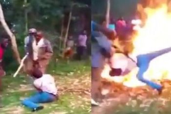 Two arrested for beating and throwing suspected chicken thief into burning fire