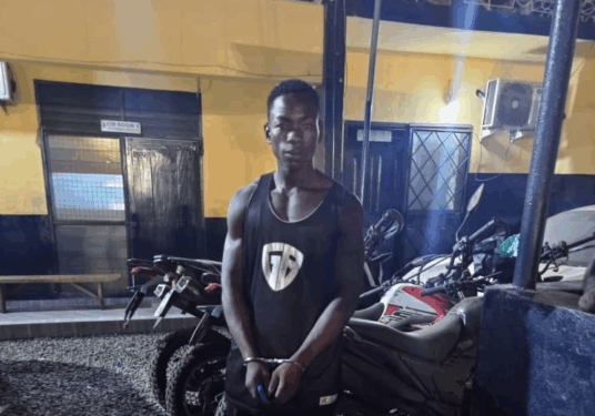 Man arrested for receiving suspected narcotics concealed in cassava sacks